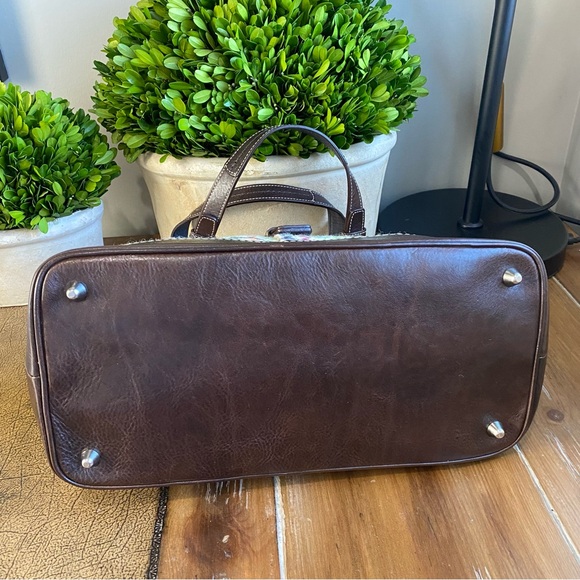 Coach Hamptons Tattersal Houndstooth Woven Wool Shoulder Bag - Picture 10 of 16